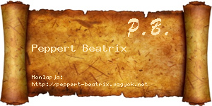 Peppert Beatrix névjegykártya